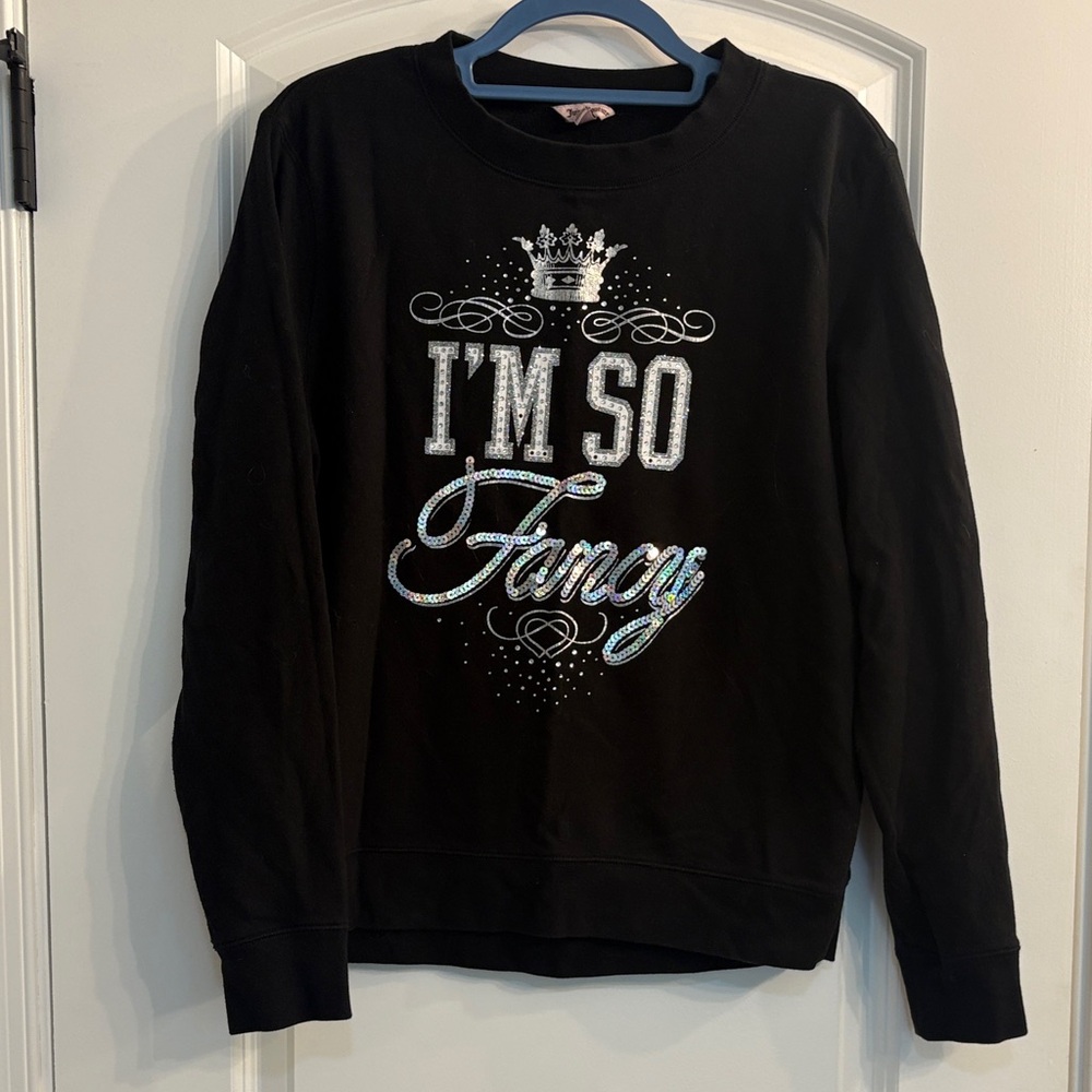 Juicy Couture Black Sweater with Silver Accents